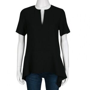 T by Alexander Wang Black Asymmetrical peplum top size 6